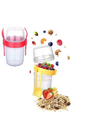 Hazneli Müsli Ve Mama Saklama Kabı 650 Ml---AP-9451G