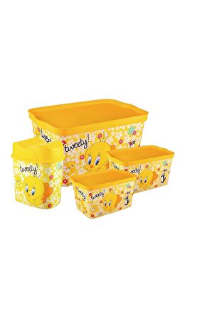 Tweety 3 Lü Oyuncak Ve Hobi Kutu Seti Çöp Kutusu---TP60153SET1