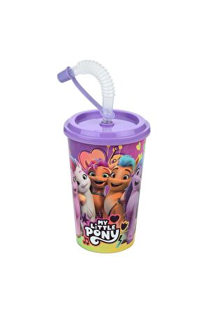 My Little Pony Kapaklı Pipetli Bardak 400 ml.