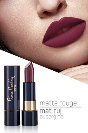 Pierre Cardin Matte Rouge Mat Ruj- Aubergine