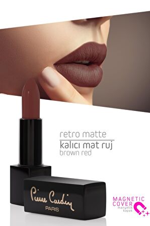 Pierre Cardin Retro Matte Lipstick  - Brown Red - 156