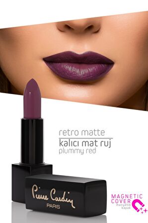 Pierre Cardin Retro Matte Lipstick  - Plummy Red - 152