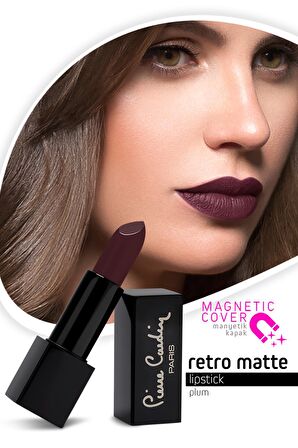 Pierre Cardin Retro Matte Lipstick  - Plum - 158