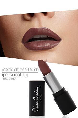 Pierre Cardin Matte Chiffon Touch Lipstick - Rustic Red -186