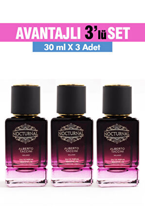 3'Lü Set Alberto Taccini  Nocturnal Kadın Parfüm