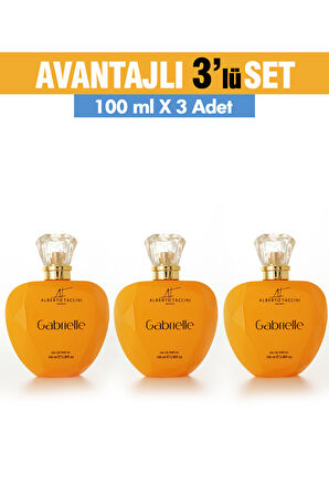 3'Lü Set Alberto Taccini  GABRIELLE Kadın Parfümü -100 ml