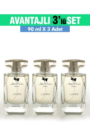 3'Lü Set Alberto Taccini  Laura Kadın Parfümü - 90 ml
