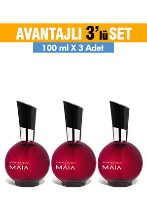 3'Lü Set Alberto Taccini MAIA Kadın Parfümü -100 ml