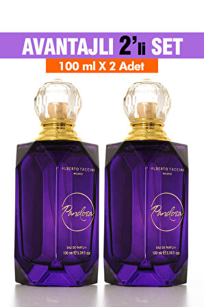 2'Li Set Alberto Taccini PANDORA Kadın Parfümü -100 ml