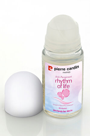 Pierre Cardin Roll-on Kadın Deodorant Ter Kokusu Önleyici Leke Bırakmayan 48 Saat Anti-perspirant Koruma-Rythm Of Life-Hayatın Ritmi-50 ml