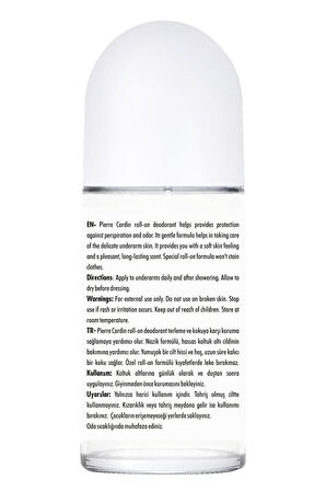 Pierre Cardin Roll-on Kadın Deodorant Ter Kokusu Önleyici Leke Bırakmayan 48 Saat Anti-perspirant Koruma – Soft Breeze Yumuşak Esinti 50 ml