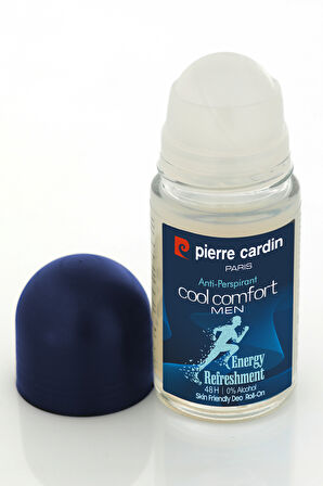 Pierre Cardin Roll-on Erkek Deodorant Ter Kokusu Önleyici Leke Bırakmayan 48 Saat Anti-perspirant Koruma – Cool Comfort Serin Konfor 50 ml