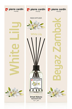 Pierre Cardin Reed Diffuser 110 ml – White Lily – Beyaz Zambak Oda Kokusu