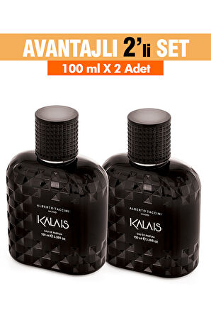 2'Li Set  Alberto Taccini KALAIS Erkek Parfümü - 100 ml