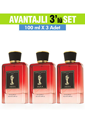 3'Lü Set Alberto Taccini  HERA Kadın Parfümü - 100 ml