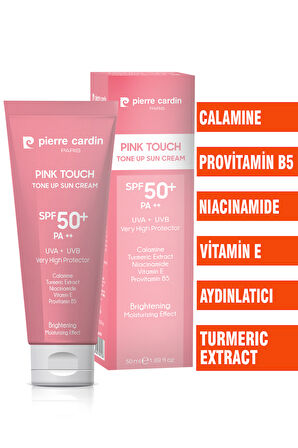 Pierre Cardin Ton Eşitleyici Aydınlatıcı Yüz Güneş Kremi Pink Touch Tone-Up SPF50+/PA++ – 50 ml