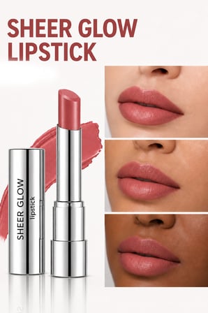 Pierre Cardin Sheer Glow Lipstick - Parlak Bitişli Nemlendirici Ruj - Pink Nude - 003