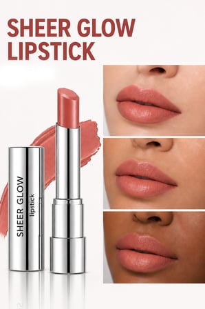 Pierre Cardin Sheer Glow Lipstick - Parlak Bitişli Nemlendirici Ruj - Peach - 004
