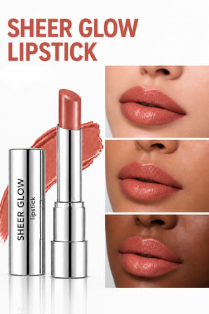 Pierre Cardin Sheer Glow Lipstick - Parlak Bitişli Nemlendirici Ruj - Warm Lust - 011