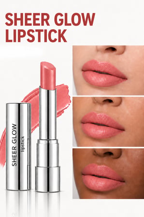 Pierre Cardin Sheer Glow Lipstick - Parlak Bitişli Nemlendirici Ruj - Real Peach - 021