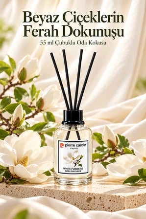Pierre Cardin Reed Diffuser 55 ml - White Flower - Oda Kokusu