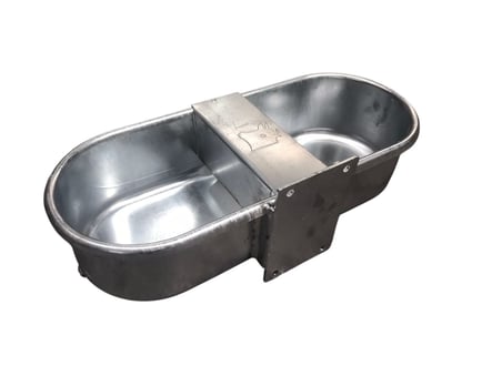 Galvanizli 9 Litre Şamandıralı İkili Metal Hayvan Suluğu