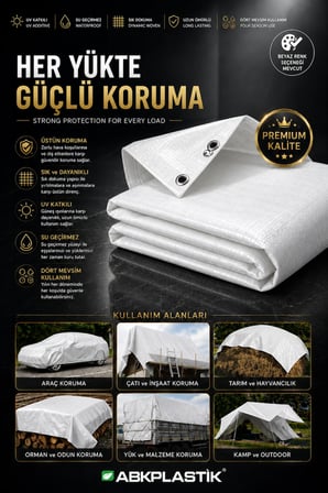 10x10 Mavi Ebatlı PVC Branda Gölgelik Su Geçirmez Çadır - 170-180 gr/m²