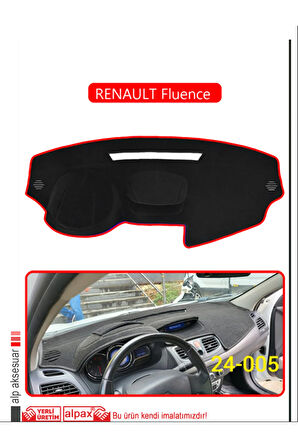 Renault Fluence Torpido Koruma  Halısı -  Kırmızı Kenar