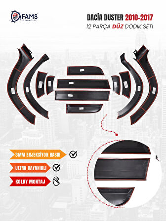 Dacia Duster 2010-2017 Uyumlu Dodik Seti 12 Parça (Baskısız) Düz