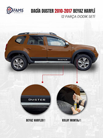 Dacia Duster 2010-2017 Uyumlu Dodik Seti 12 Parça (Beyaz Harfli)