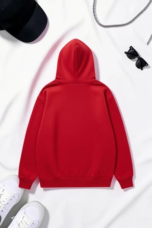 Unisex Love Baskılı Oversize Hoodie Kapüşonlu Sweatshirt