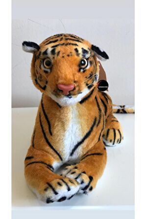Sesli Kükreyen Kaplan Peluş 40 Cm