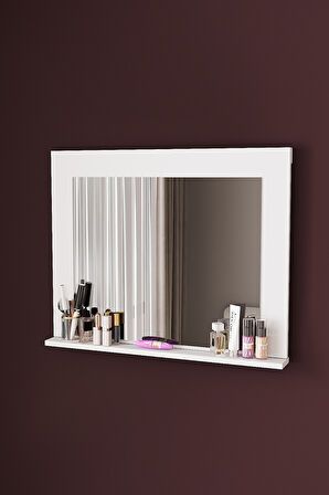 DF06102 Raflı Dekoratif Duvar Aynası Makyaj Aynası