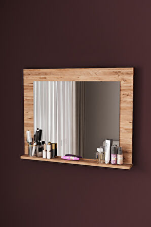 DF06102 Raflı Dekoratif Duvar Aynası Makyaj Aynası