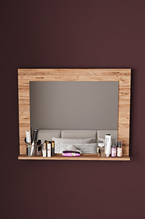 DF06102 Raflı Dekoratif Duvar Aynası Makyaj Aynası