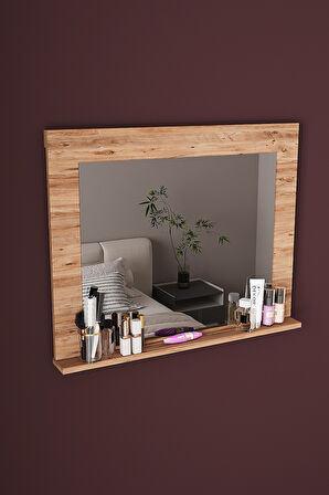 DF06102 Raflı Dekoratif Duvar Aynası Makyaj Aynası