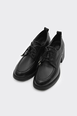 Hakiki Deri Kısa Topuklu Casual Kadın Ayakkabı