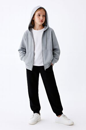 Kapüşonlu Fermuarlı Çift Cepli Unisex Eşofman Takımı