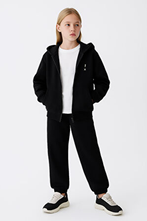 Kapüşonlu Fermuarlı Çift Cepli Unisex Eşofman Takımı