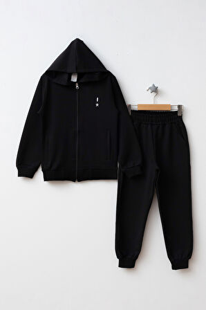 Kapüşonlu Fermuarlı Çift Cepli Unisex Eşofman Takımı