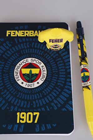 LİSANSLI FENERBAHÇE BLOKNOT,UÇLU KALEM 0.7 MM VE FORMA TASARIM SİLGİ SETİ