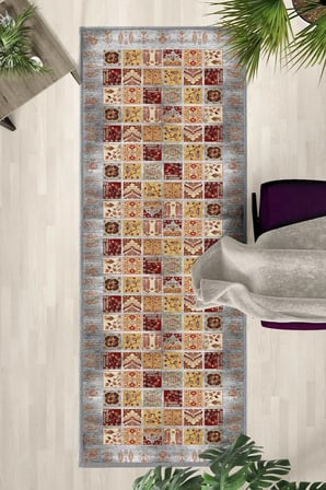 Ehl-227 Yıkanabilir Kaymaz Taban Dijital Baskılı Yolluk Halı