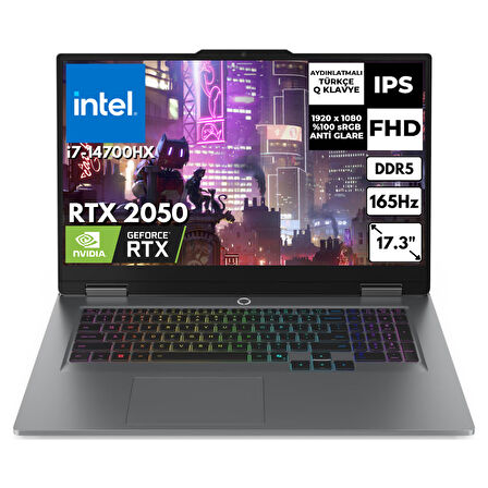 Lenovo LOQ 17IRX10 i7-14700HX 64 GB 2 TBSSD 8GB RTX5070 17.3" 165Hz FHD Windows 11 Pro Gaming Laptop 83JH006HTRAT119