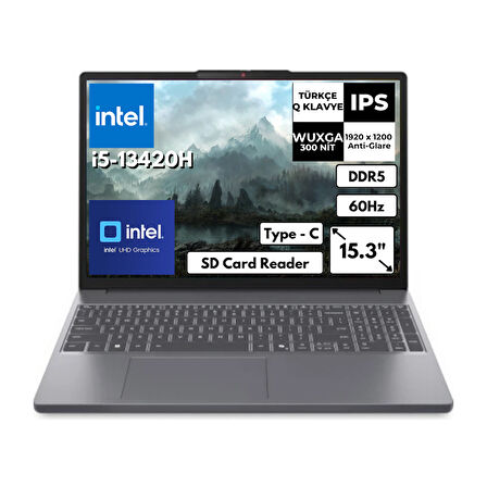 Lenovo IdeaPad Slim 3 15IRH10 i5-13420H 24 GB 1 TBSSD UHD Graphics 15.3" WUXGA Windows 11 Home Notebook 83K1004ETRAT21