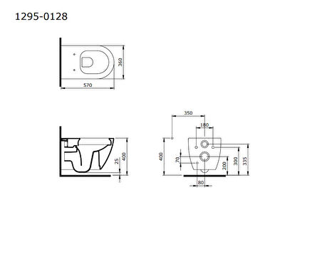 Bocchi Venezia Asma Klozet Kanalsız Mat Gri Kapak Dahil 1295-006-0128