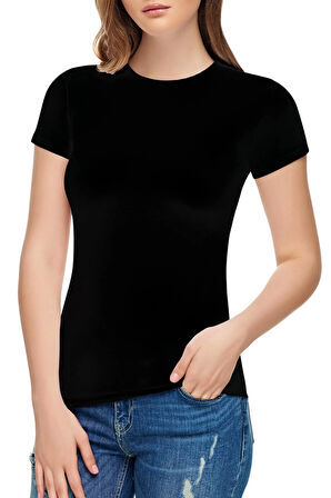 8'li Paket 0 Yaka Kadın Tişört