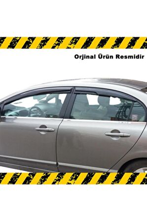 Honda Civic Mügen Cam Rüzgarlığı 2007 - 2012 Arası 4 Lü Set