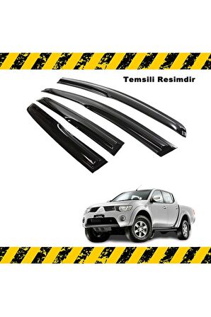Mitsubishi L200 Mügen Cam Rüzgarlığı 2007 -2013 Arası  Uyumlu 4 Lü Set