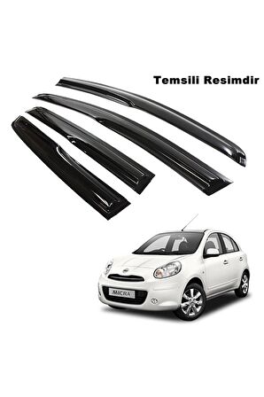 Nissan Micra Mügen Cam Rüzgarlığı 2011 - 2019 Arası 4 Lü Takım