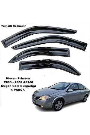Nissan Primera Mügen Cam Rüzgarlığı 2003-2008 Arası Tüm Kasalar 4 Lü Set Mügen Cam Rüzgarlığı-caraks